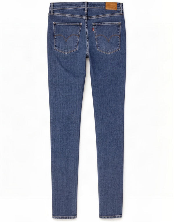 Levi's Womens 721 High Rise Skinny Jeans W30 L30 Blue Cotton