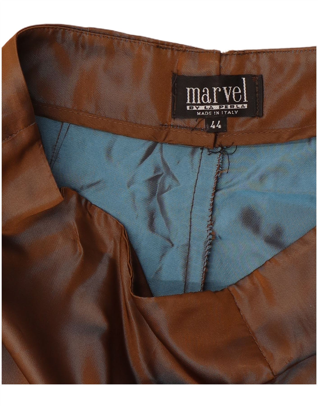 LA PERLA Pantaloni drepți casual Marvel pentru femei IT 44 Medium W28 L28 Maro