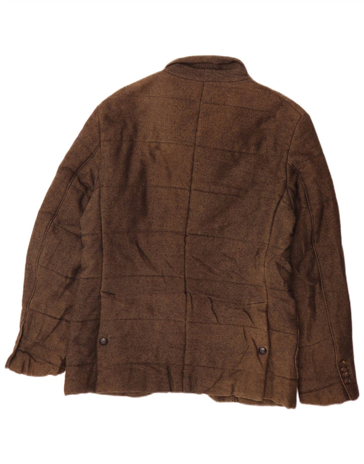 Jachetă căptușită pentru bărbați Massimo Dutti EU 48, bumbac cu pete maro mediu