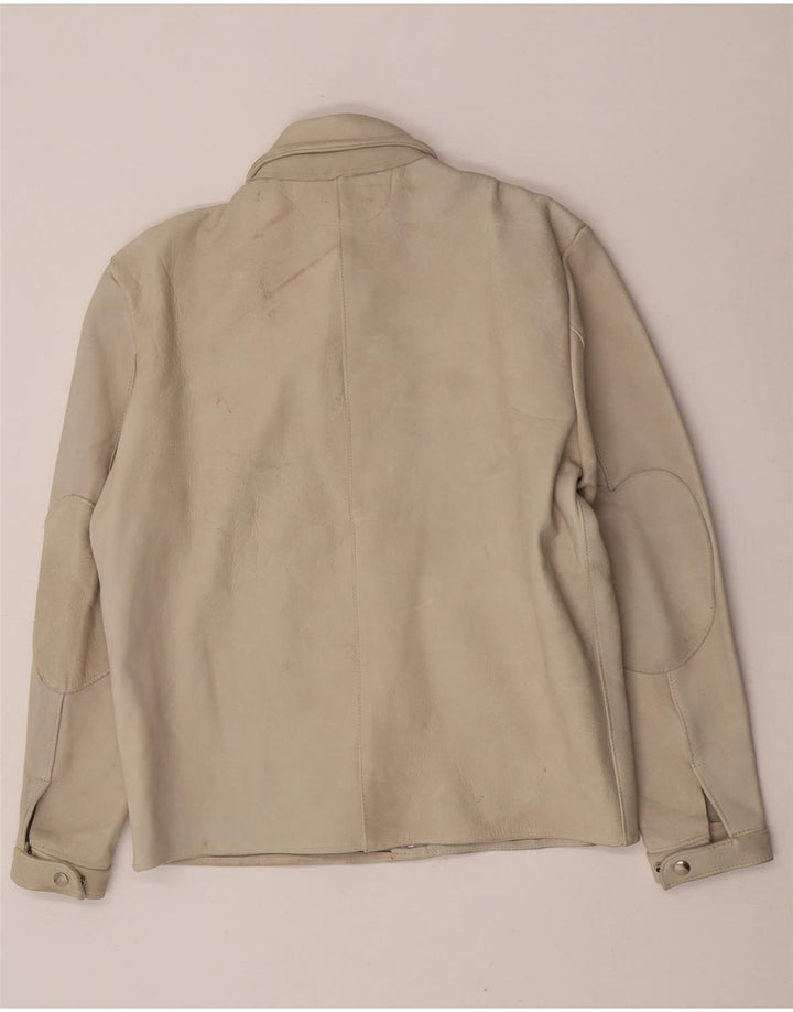 Jachetă Vintage pentru bărbați din piele intoarsa IT 50 Large Beige