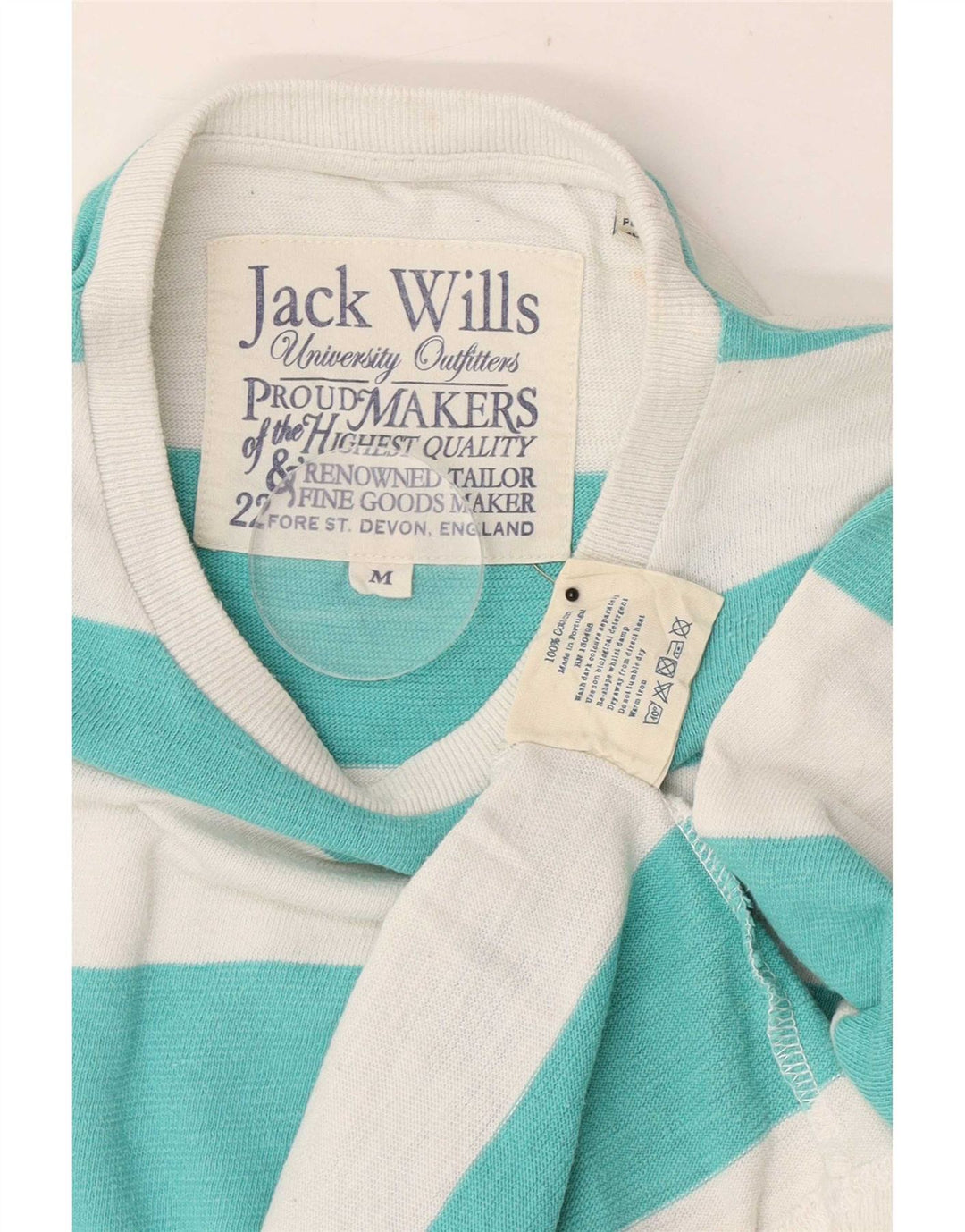 Tricou Jack Wills pentru bărbați Top din bumbac cu dungi verzi medii