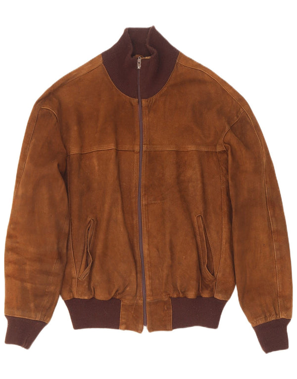 Bomber Vintage pentru bărbați din piele intoarsa IT 50 Large Brown