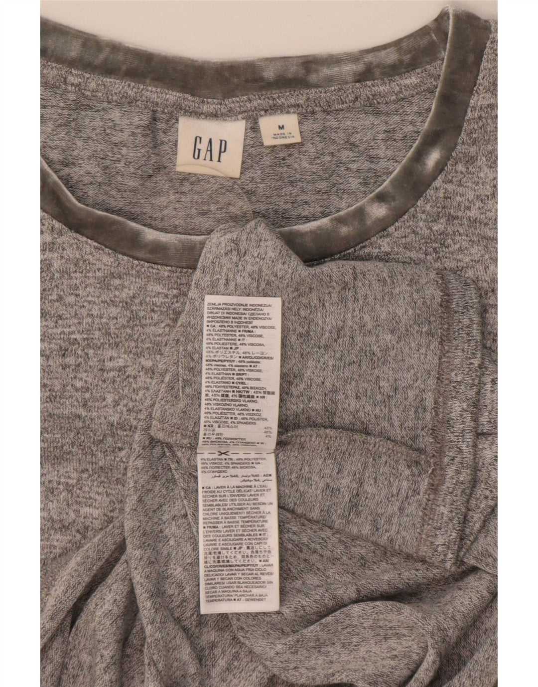 Gap Tricou pentru femei Top UK 14 Medium Gri Poliester