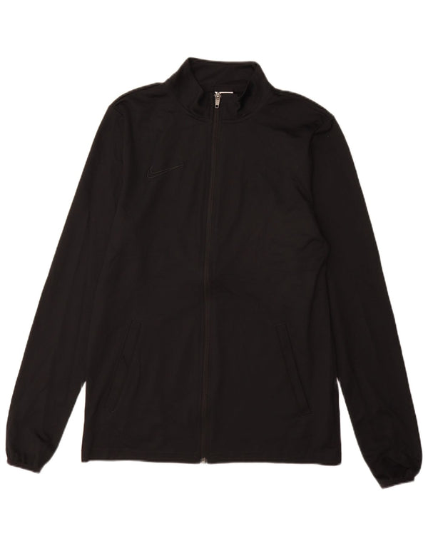 Jachetă de top pentru trening Nike Dri Fit pentru femei UK 14 Poliester mediu negru