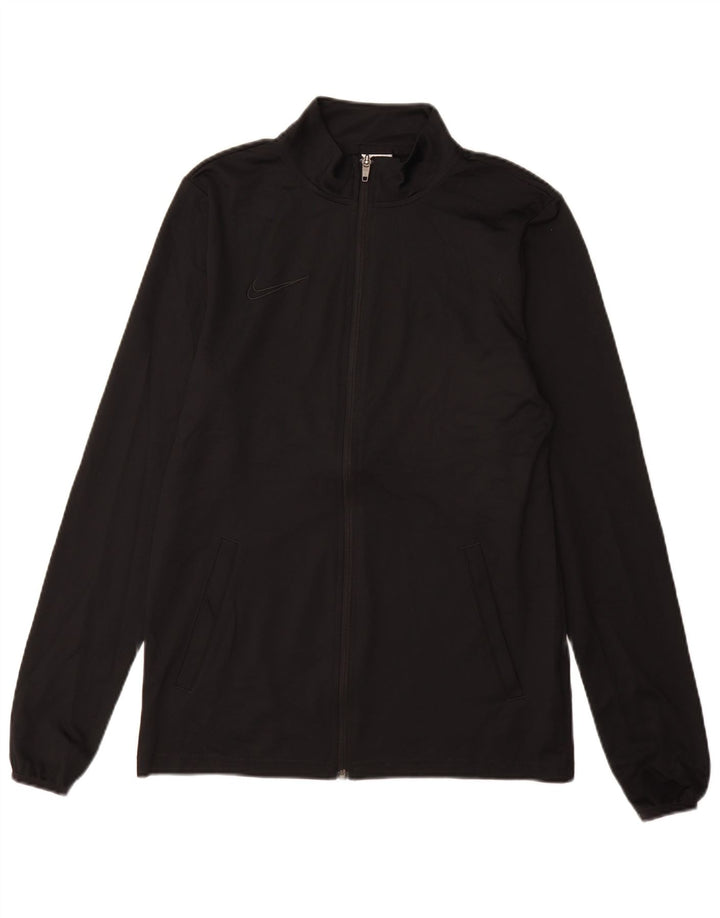 Jachetă de top pentru trening Nike Dri Fit pentru femei UK 14 Poliester mediu negru