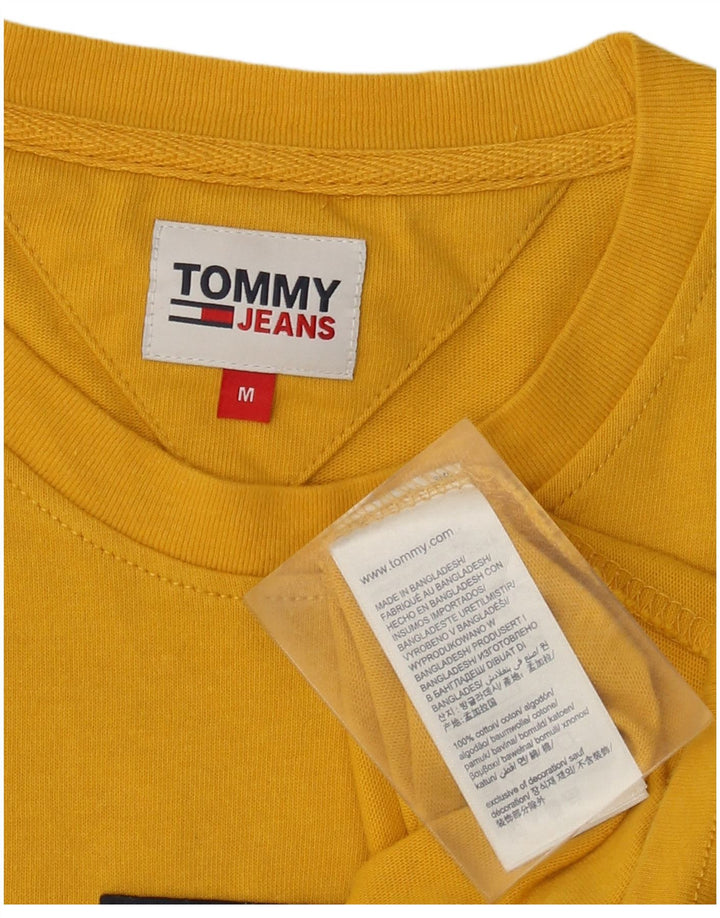 Tricou grafic Tommy Hilfiger pentru bărbați Top din bumbac galben mediu