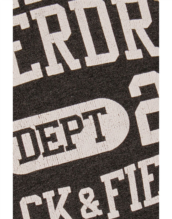 Pulover SUPERDRY pentru bărbați pentru antrenament și teren grafic cu glugă, mare, gri, bloc de culoare