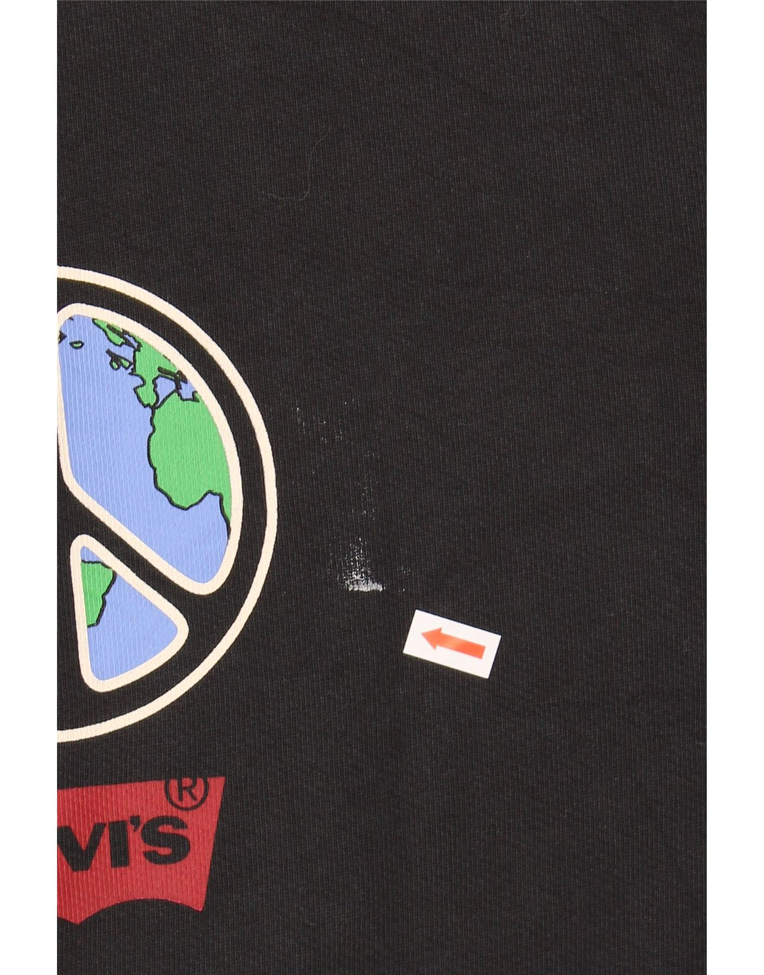 LEVI'S Mens Standard Graphic Hoodie Jumper Medium Black Cotton Vintage Levi's and Second-Hand Levi's from Messina Hembry 