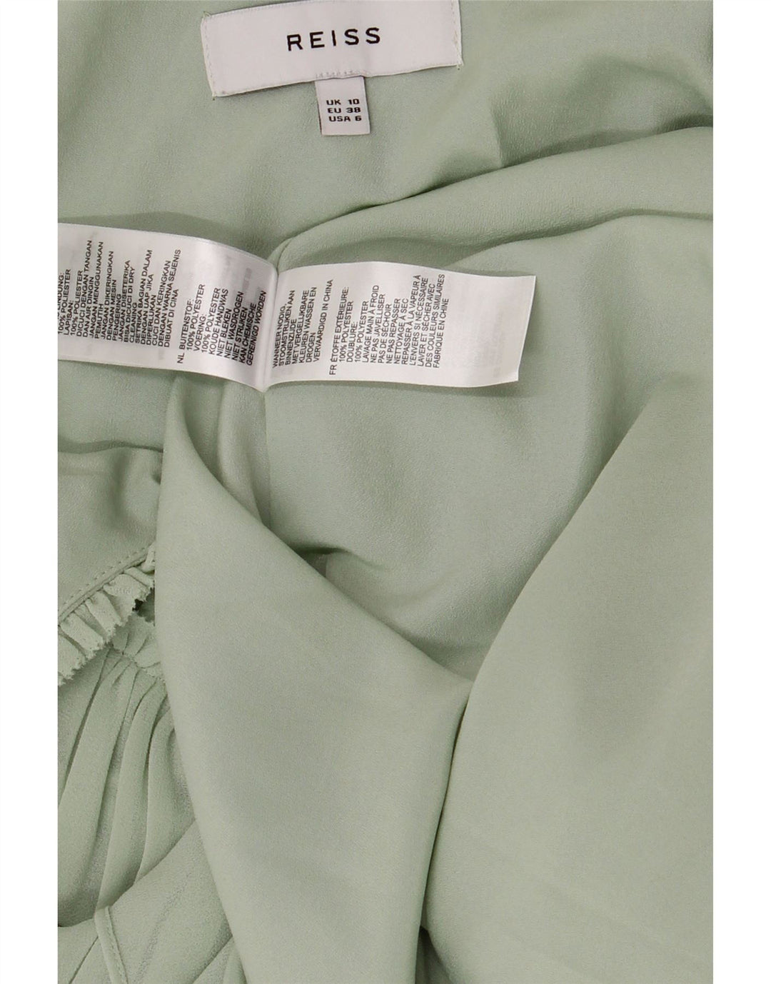 Rochie slip pentru femei Reiss UK 10 Poliester verde mic