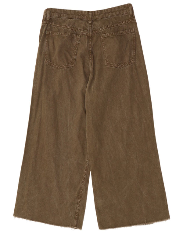 Blugi de damă Zara cu picioare largi EU 42 Large L32 L25 Kaki