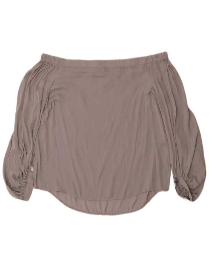 Top pentru femei Mossimo cu umăr dezactivat UK 14 Medium Gri Poliester