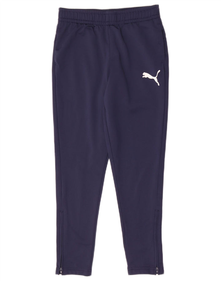Pantaloni de trening Puma pentru baieti 9-10 ani poliester bleumarin