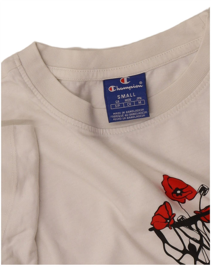 Tricou grafic Champion pentru femei Top UK 10 Small White