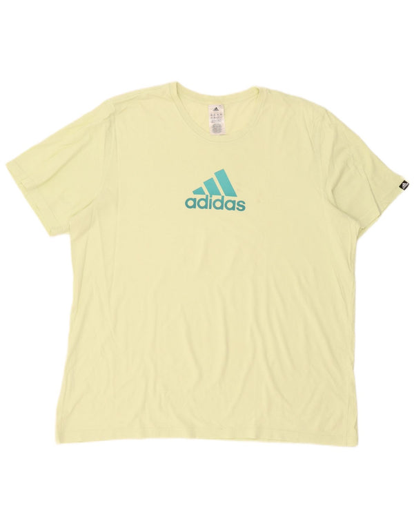 Tricou grafic Adidas pentru bărbați Top 2XL bumbac galben