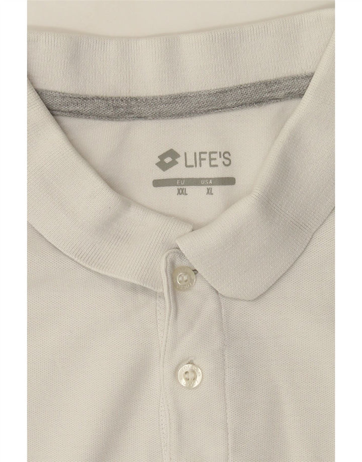Tricou polo pentru bărbați Lotto Life's XL, alb