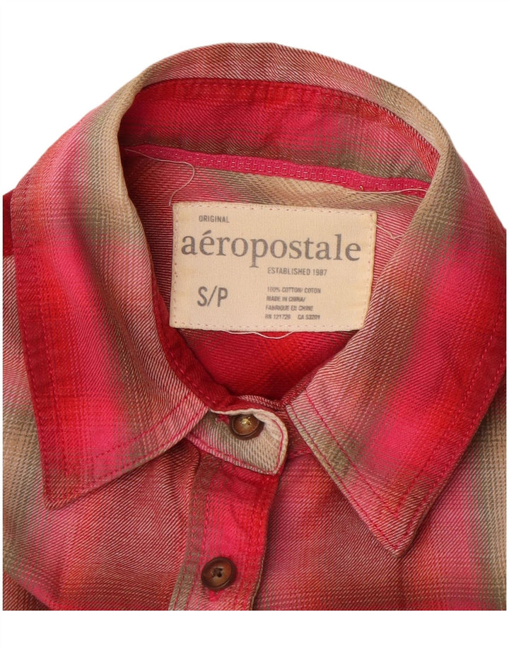 Cămașă pentru femei AEROPOSTALE UK 10 Bumbac cu carouri roșii mici
