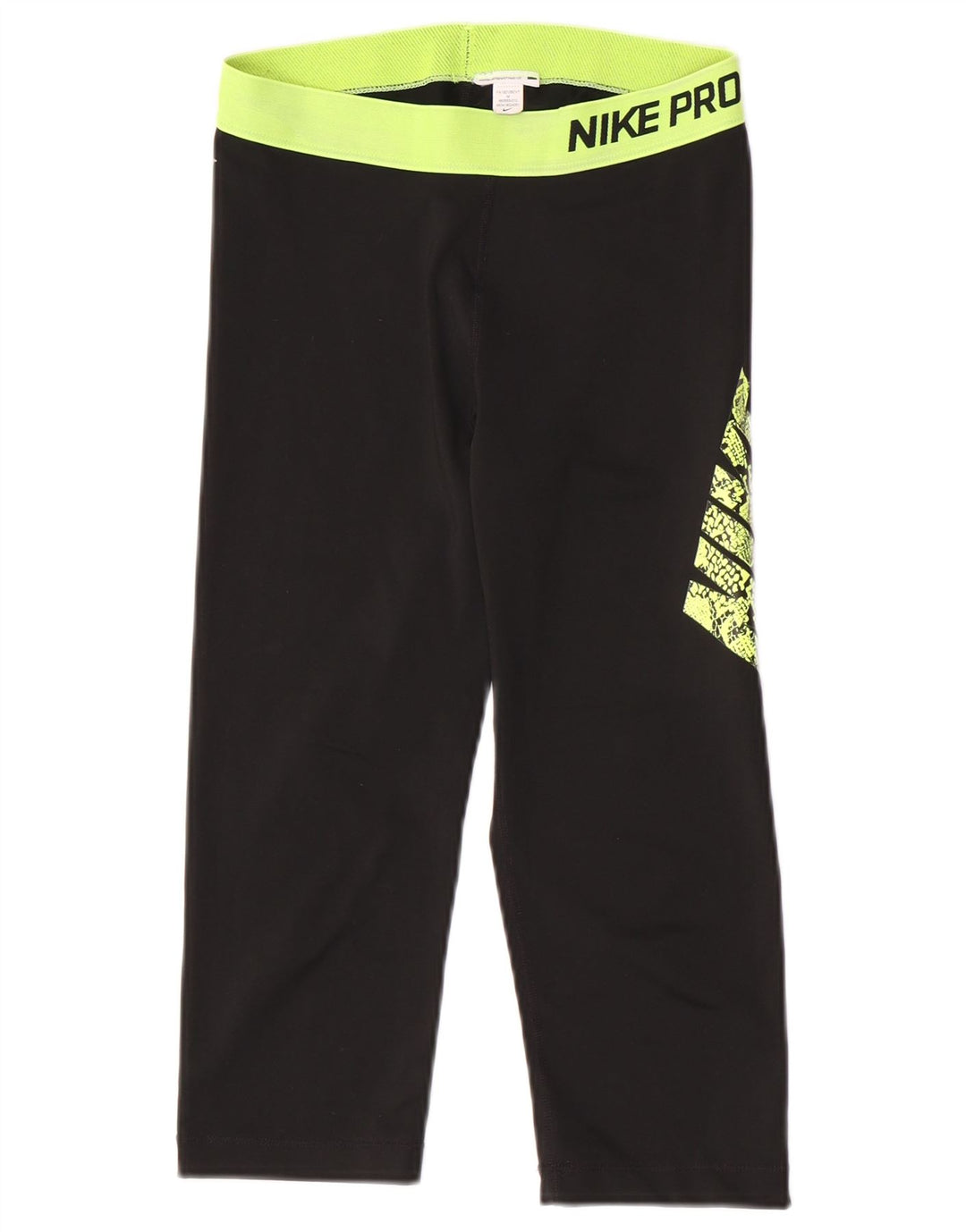 Leggings Nike Graphic Capri pentru femei UK 12 Medium Black Colorblock