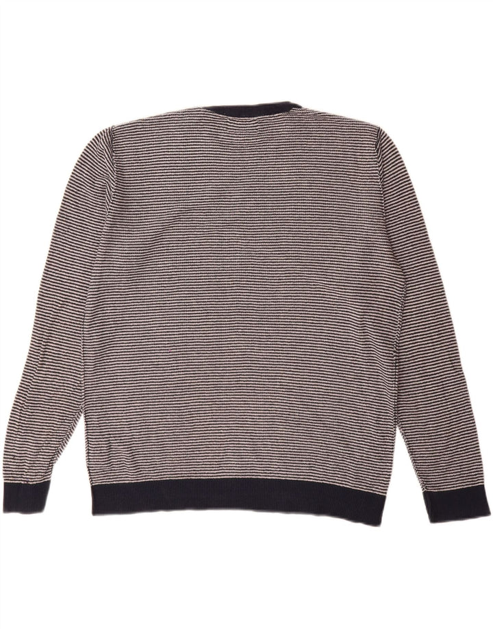 Pulover Jack & Jones pentru bărbați, cu gât crew, cu dungi mari, bleumarin