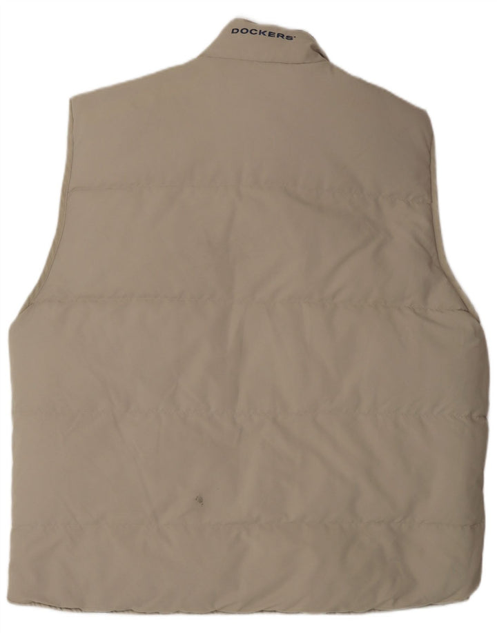 Gilet căptușit reversibil pentru bărbați Dockers UK 44 2XL poliester bej