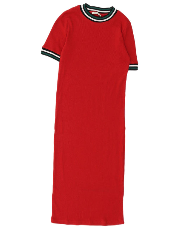 Rochie t-shirt Maxi Trafaluc pentru femei Zara UK 10 Mic Roșu