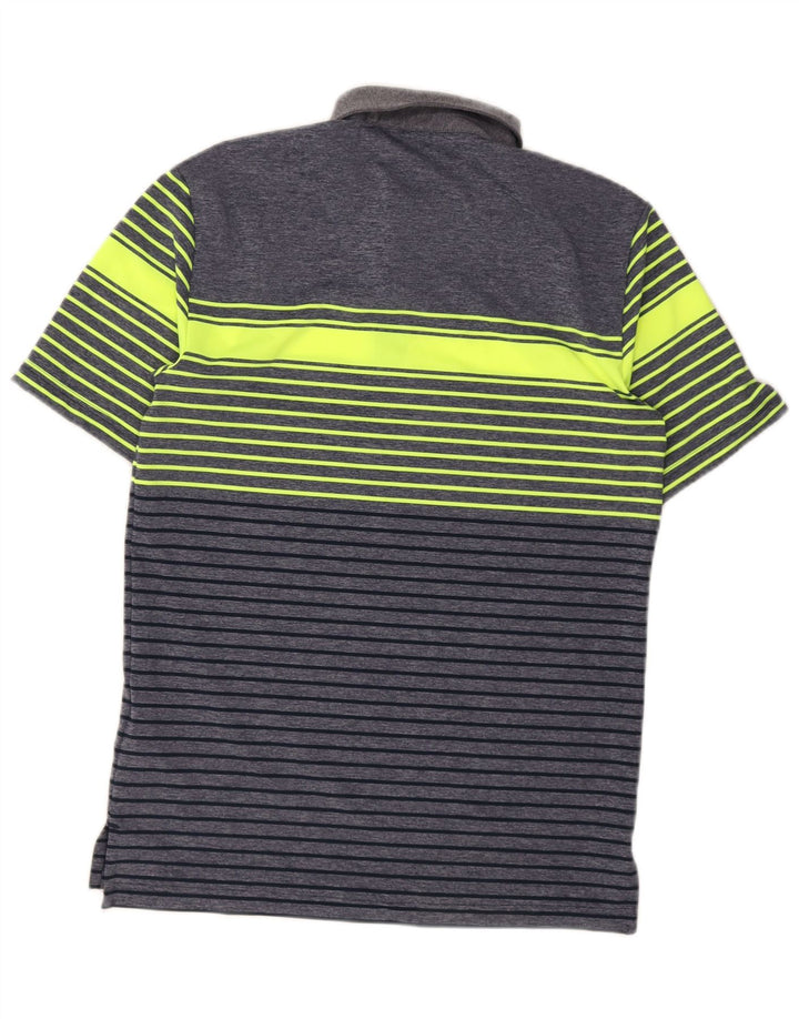 Tricou polo pentru bărbați Adidas XS bleumarin cu dungi din poliester