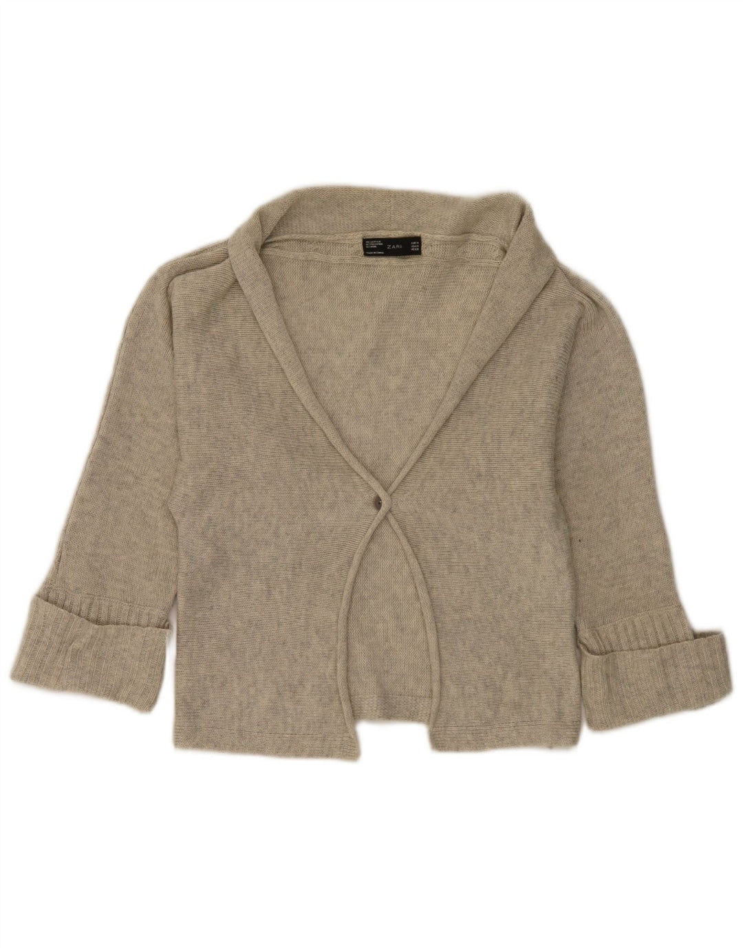 Pulover Bolero pentru femei Zara UK 12 Medium Gri Pete