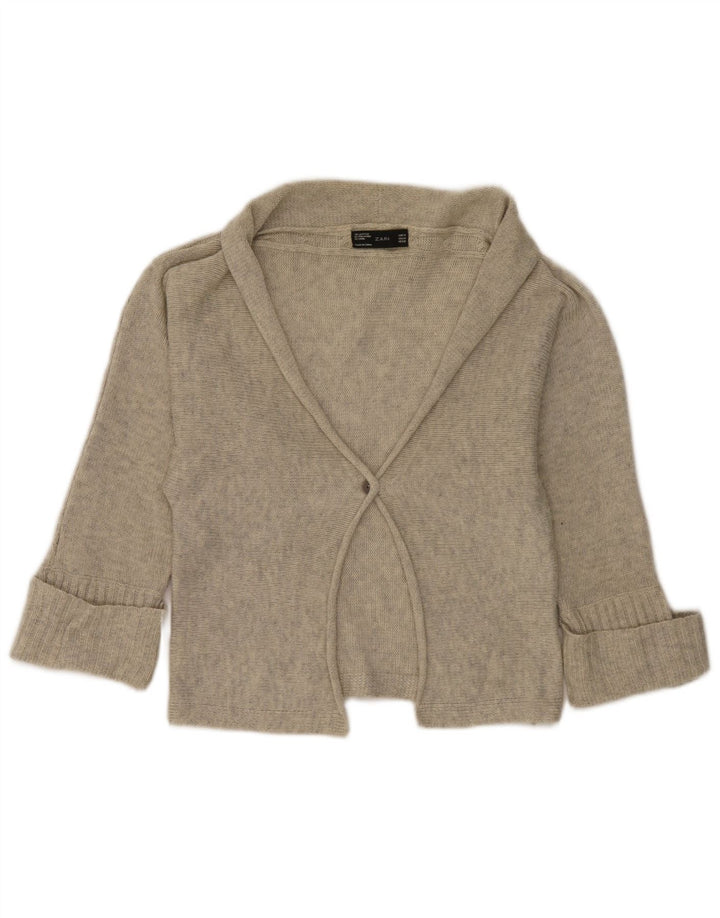 Pulover Bolero pentru femei Zara UK 12 Medium Gri Pete