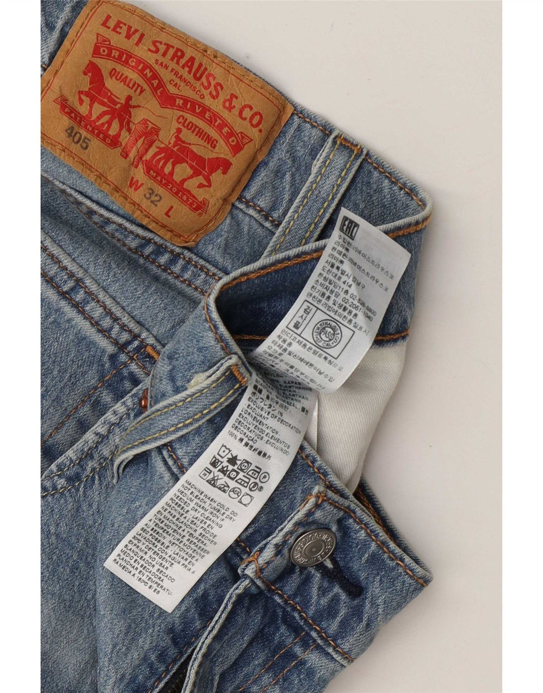 Pantaloni scurți Levi's 405 Denim W32 Medium Blue Bumbac
