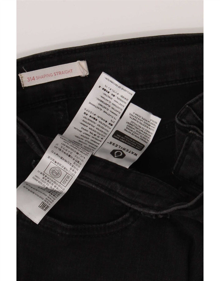 Blugi drepți modelați 314 pentru femei Levi's W32 L30 bumbac negru