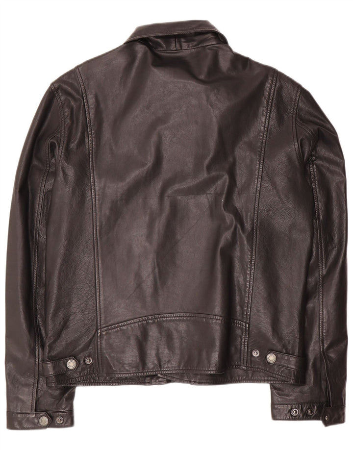 Jachetă motociclist din piele pentru bărbați VINTAGE IT 52 XL din piele neagră