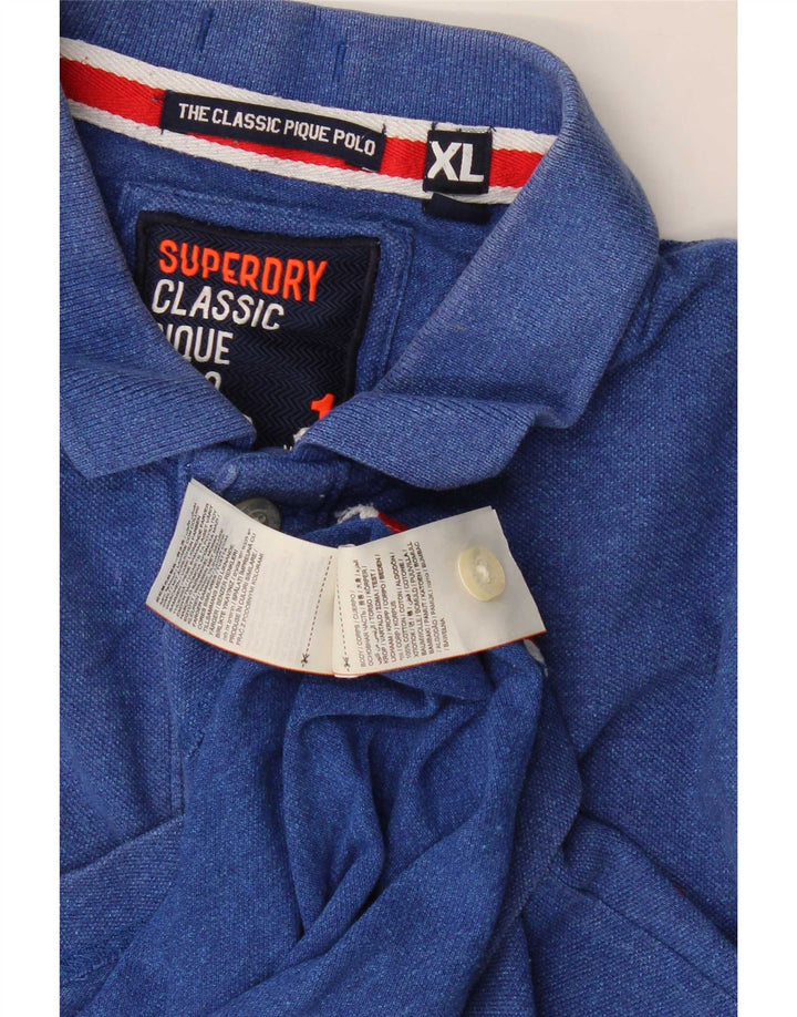 Tricou polo pentru bărbați Superdry XL, bumbac albastru