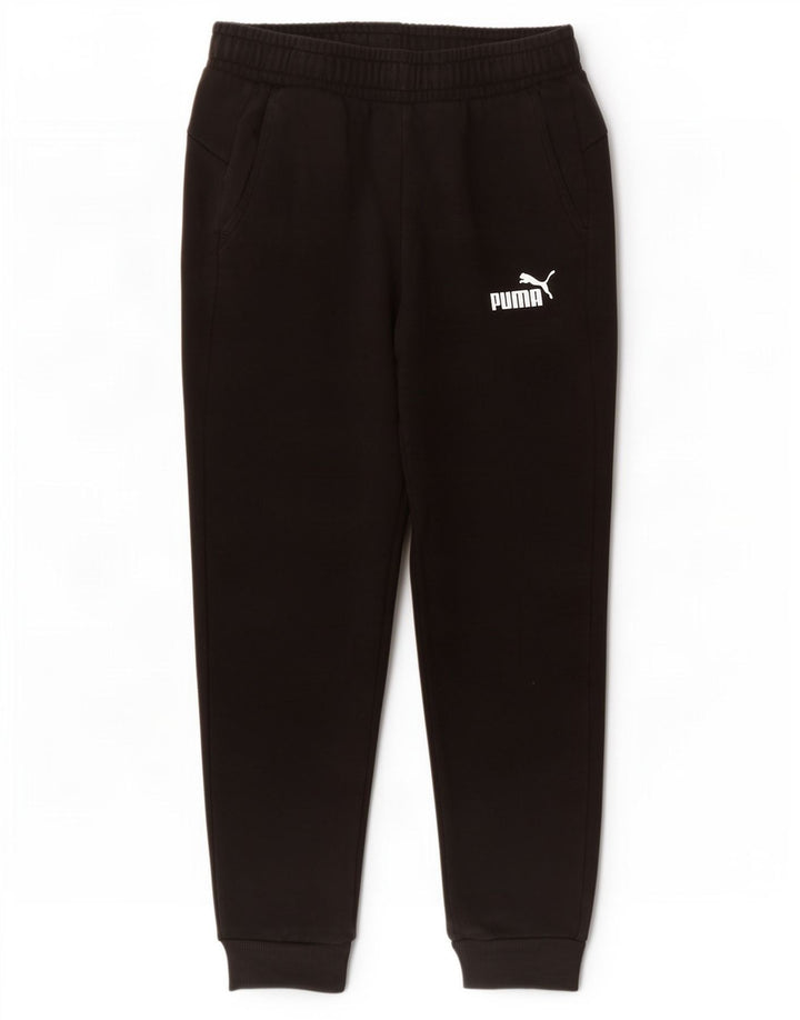 Pantaloni de trening Puma pentru bărbați Joggeri, bumbac mediu negru