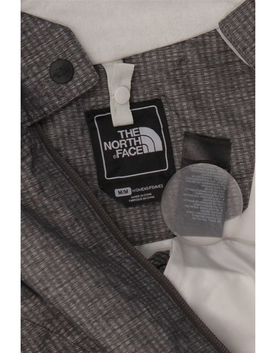 Jachetă de ploaie cu glugă pentru femei The North Face UK 14, nailon gri mediu