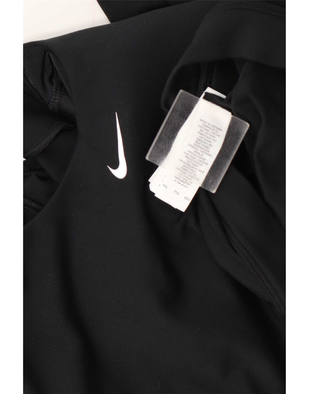 Crop Top pentru femei Nike cu mânecă lungă UK 20 2XL Negru Poliester