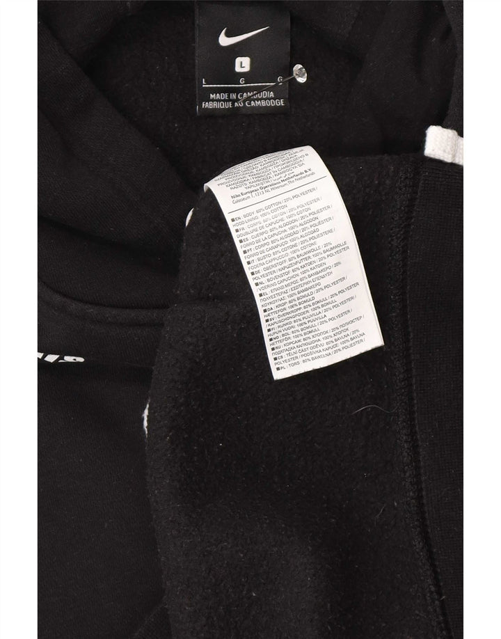 Pulover Nike Grafic pentru bărbați, bumbac mare, negru