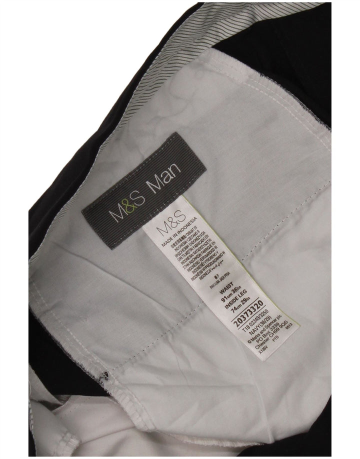 Pantaloni chino pentru bărbați Marks & Spencer pegged W36 L29 bleumarin clasic