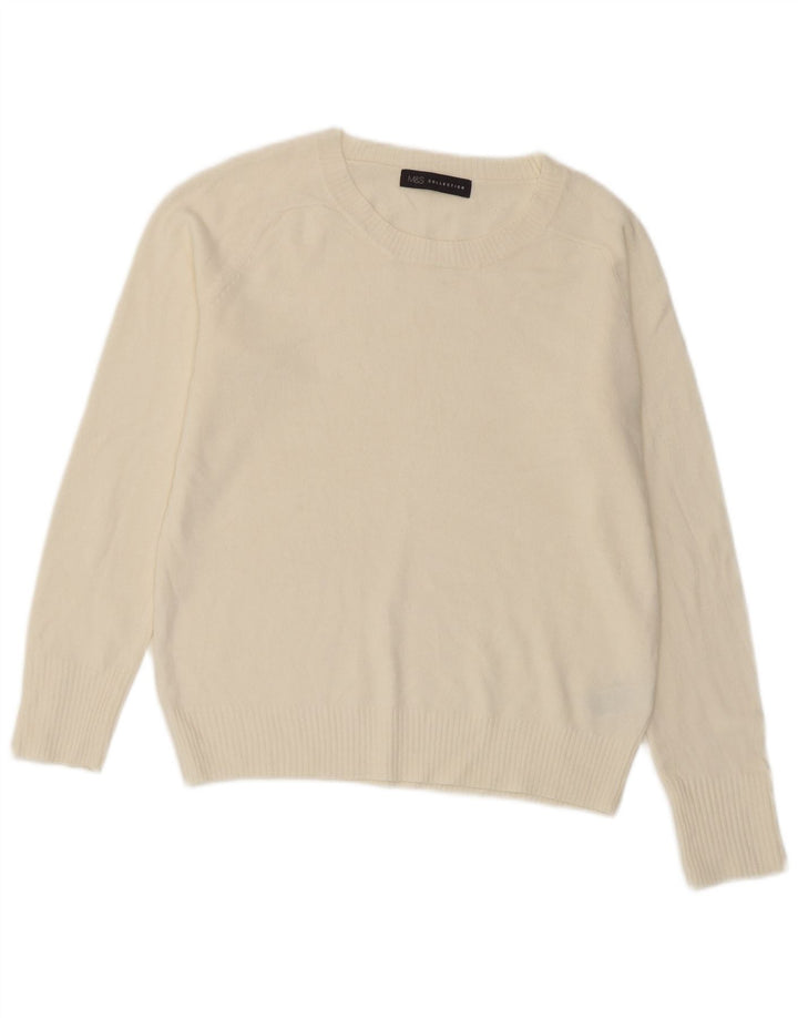 Pulover pentru femei Marks & Spencer cu decolteu triplu UK 10 Small Off White