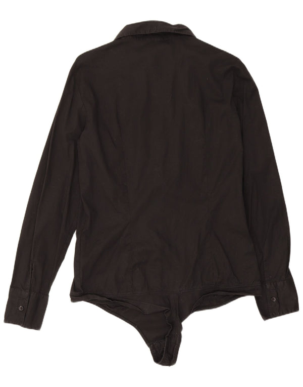 Body cămașă pentru femei Benetton UK 14, mare, negru, bumbac