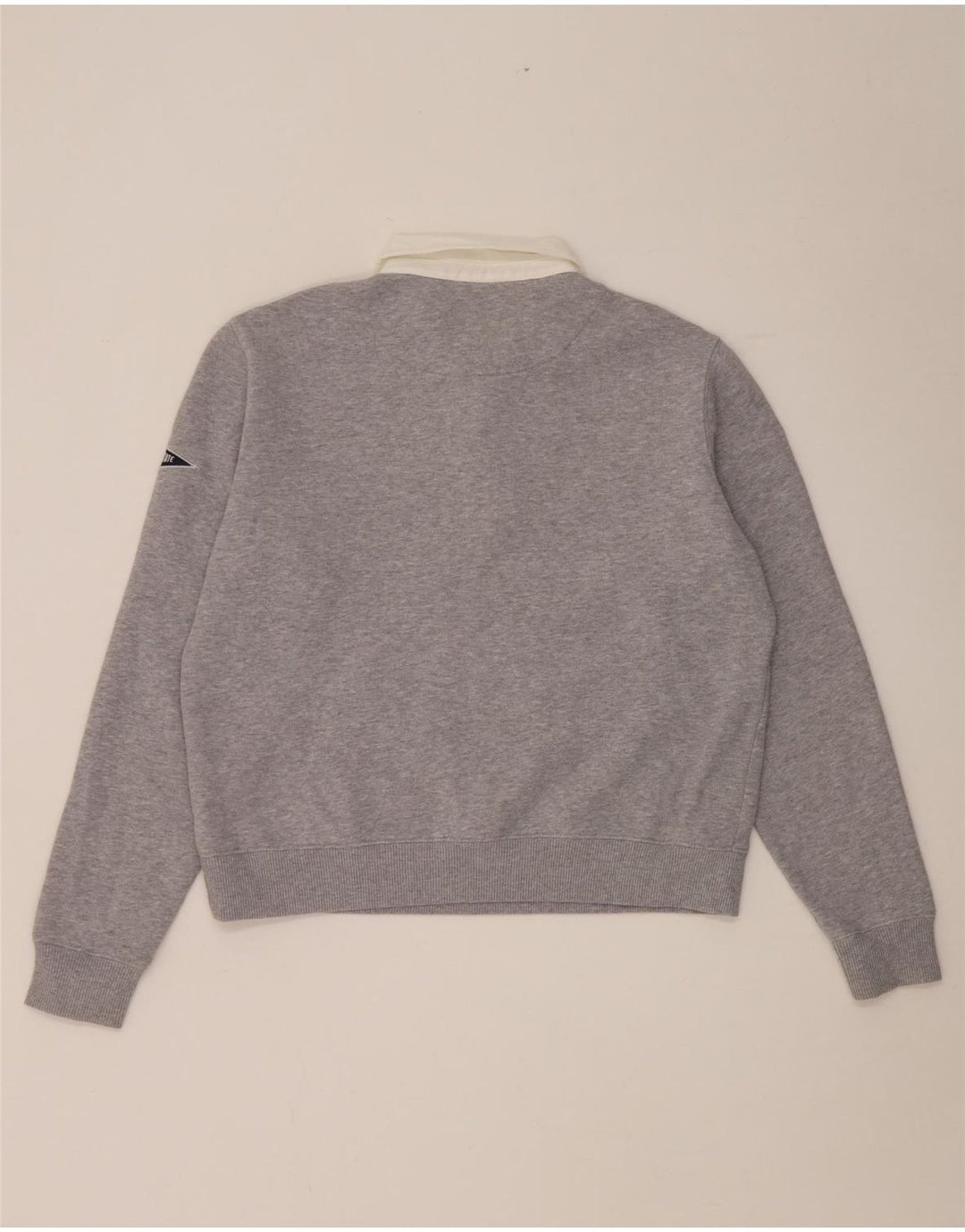 Pulover supradimensionat cu gât polo Superdry pentru femei UK 12, gri mediu
