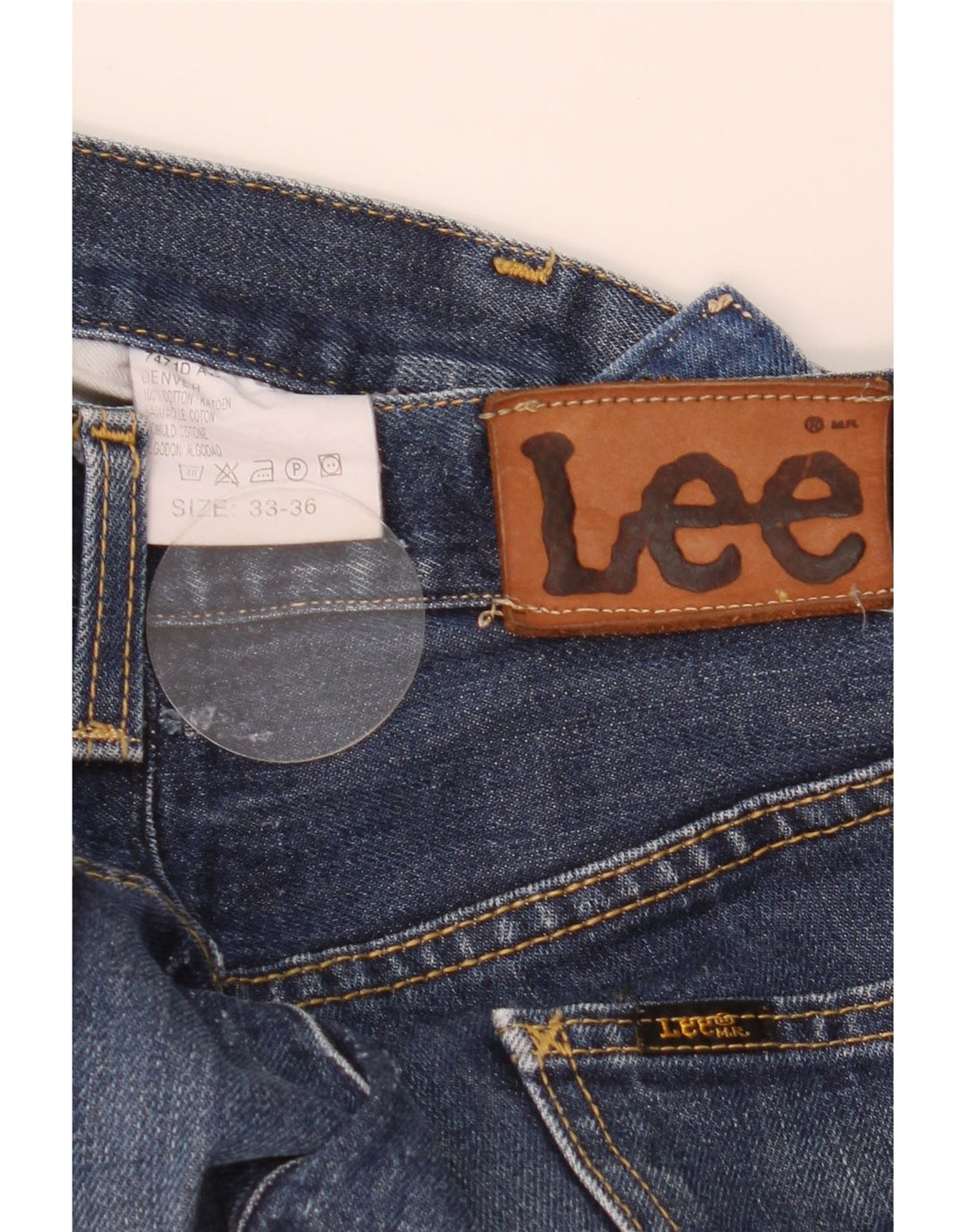 Blugi pentru bărbați Lee Denver Bootcut W33 L29, bumbac bleumarin