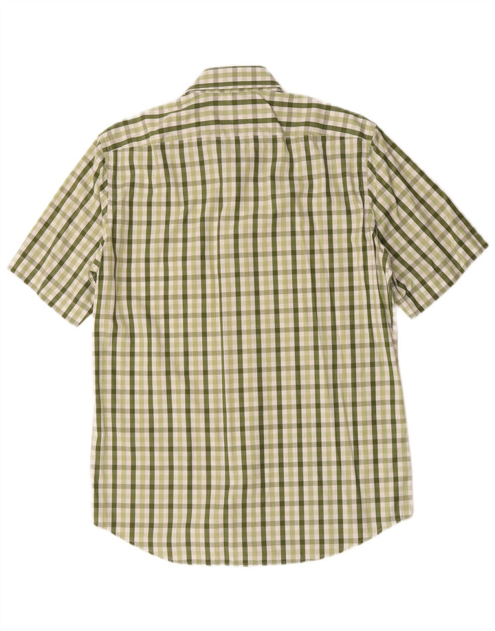 Cămașă cu mânecă scurtă pentru bărbați Hugo Boss Mărimea 40 15 3/4 verde mediu Gingham