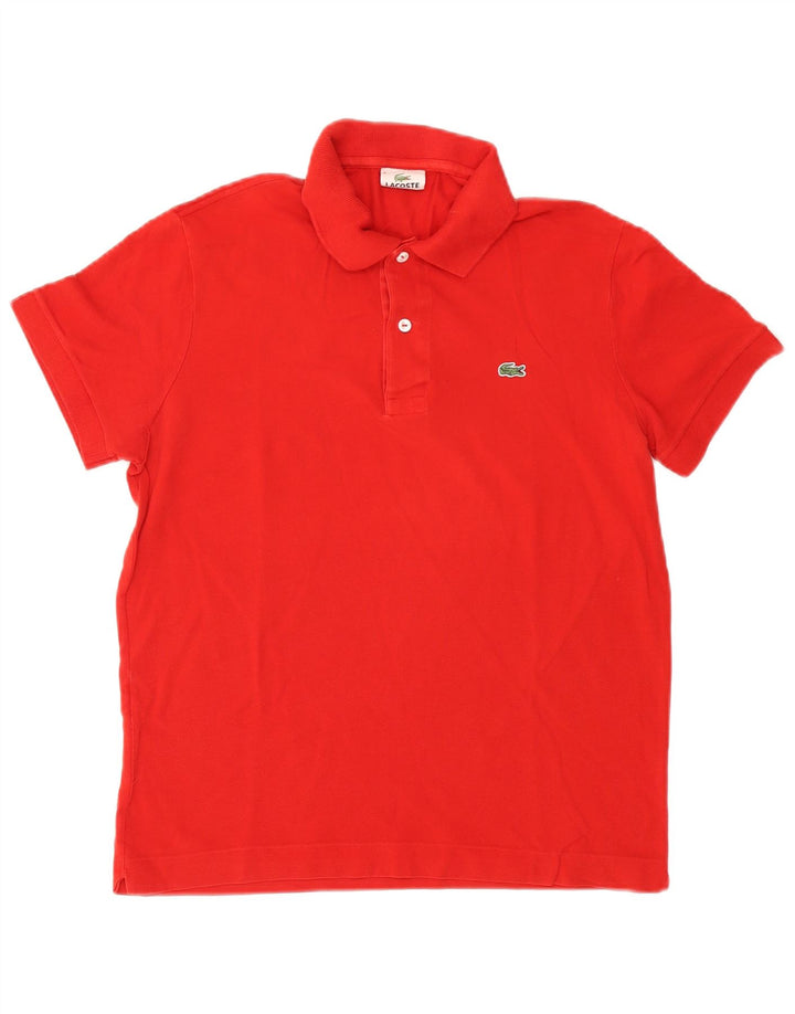 Tricou polo Lacoste pentru bărbați, mărimea 4, bumbac roșu mediu