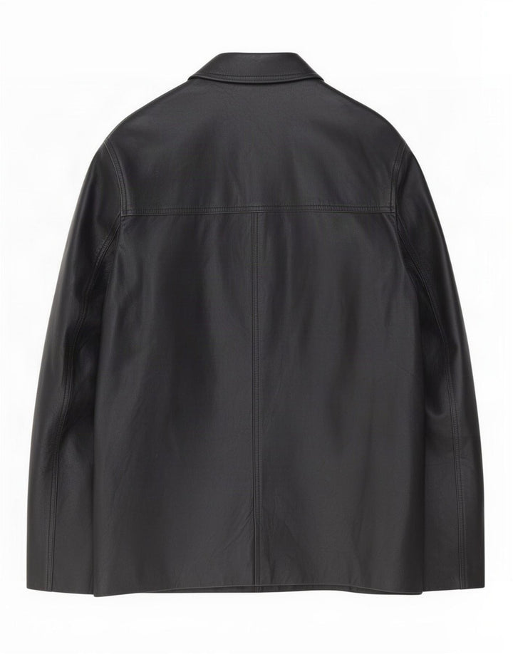 Jachetă de piele vintage pentru bărbați UK 40 Large Black