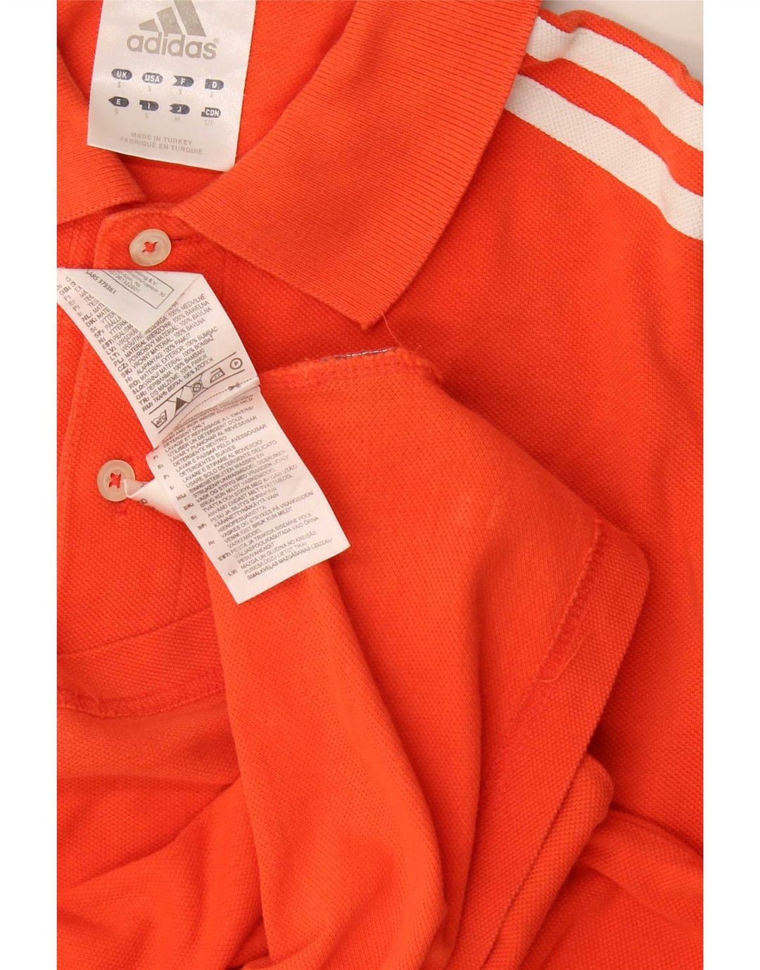 Tricou polo Adidas pentru bărbați, bumbac portocaliu mic