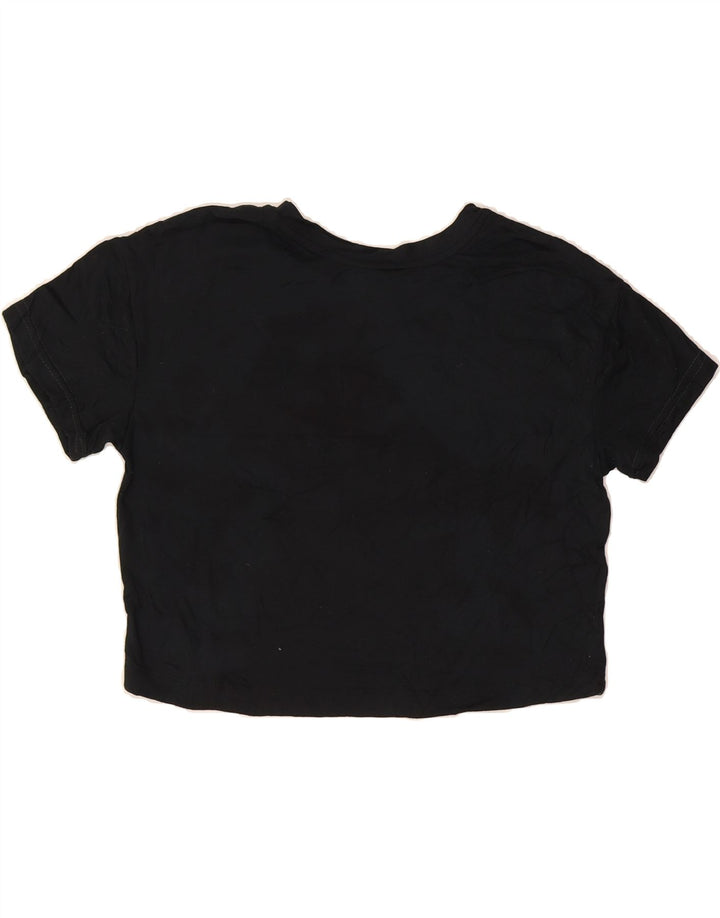 NIKE Womens Crop Graphic T-Shirt Top UK 10 Small Black Polyester Vintage Nike and Second-Hand Nike from Messina Hembry 