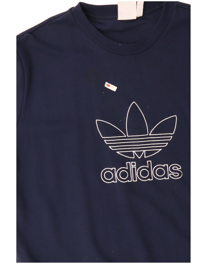 Hanorac grafic pentru bărbați ADIDAS Jumper XL Bumbac bleumarin