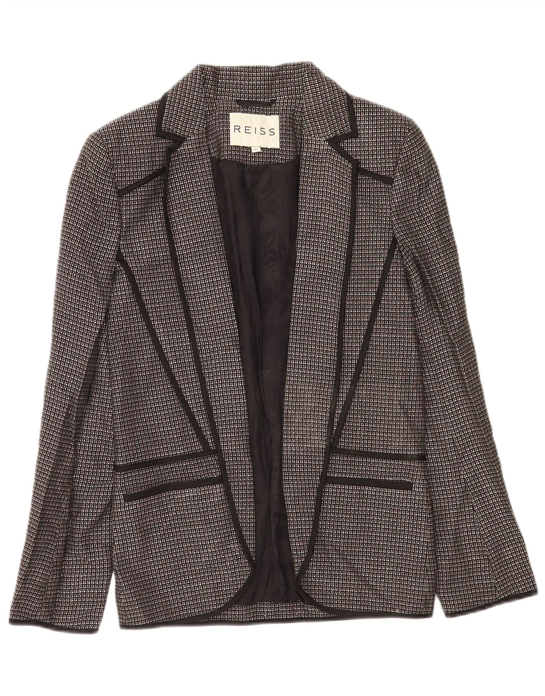 Jachetă Blazer deschisă pentru femei Reiss UK 6 XS, viscoză neagră