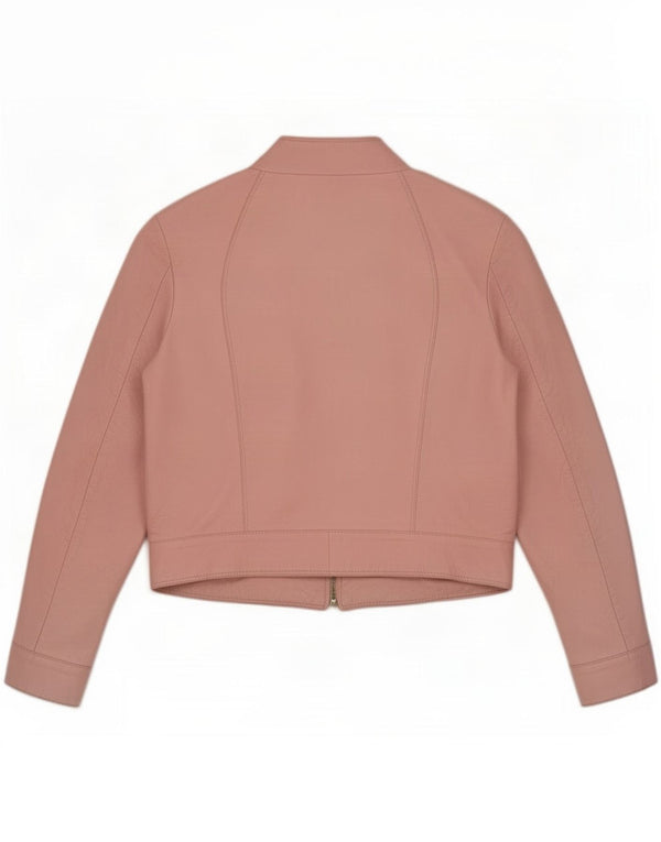 Jachetă Racer din piele pentru femei Wanted IT 48 XL roz