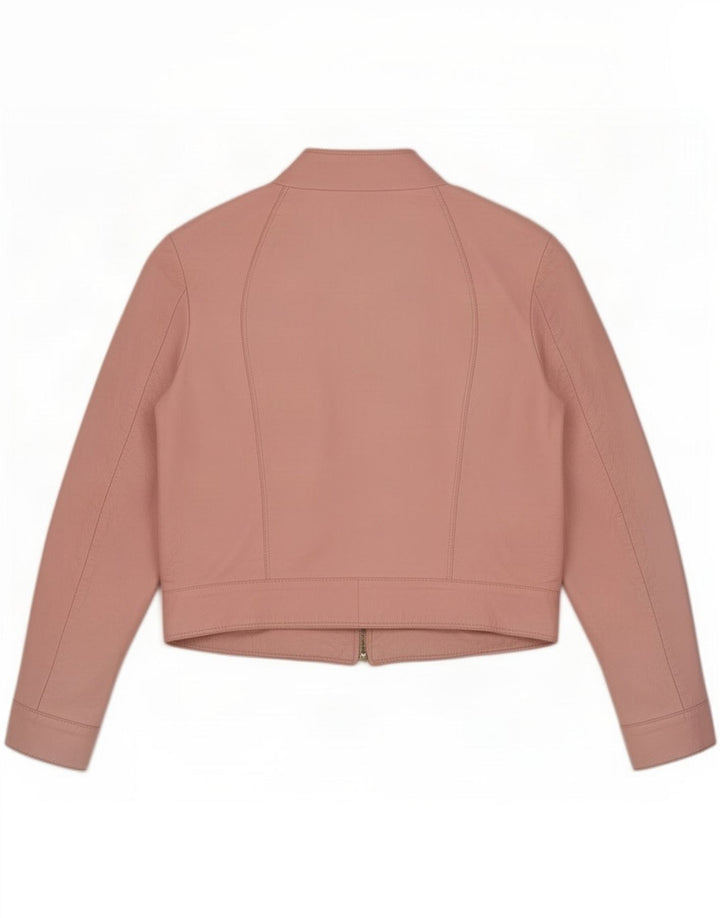 Jachetă Racer din piele pentru femei Wanted IT 48 XL roz