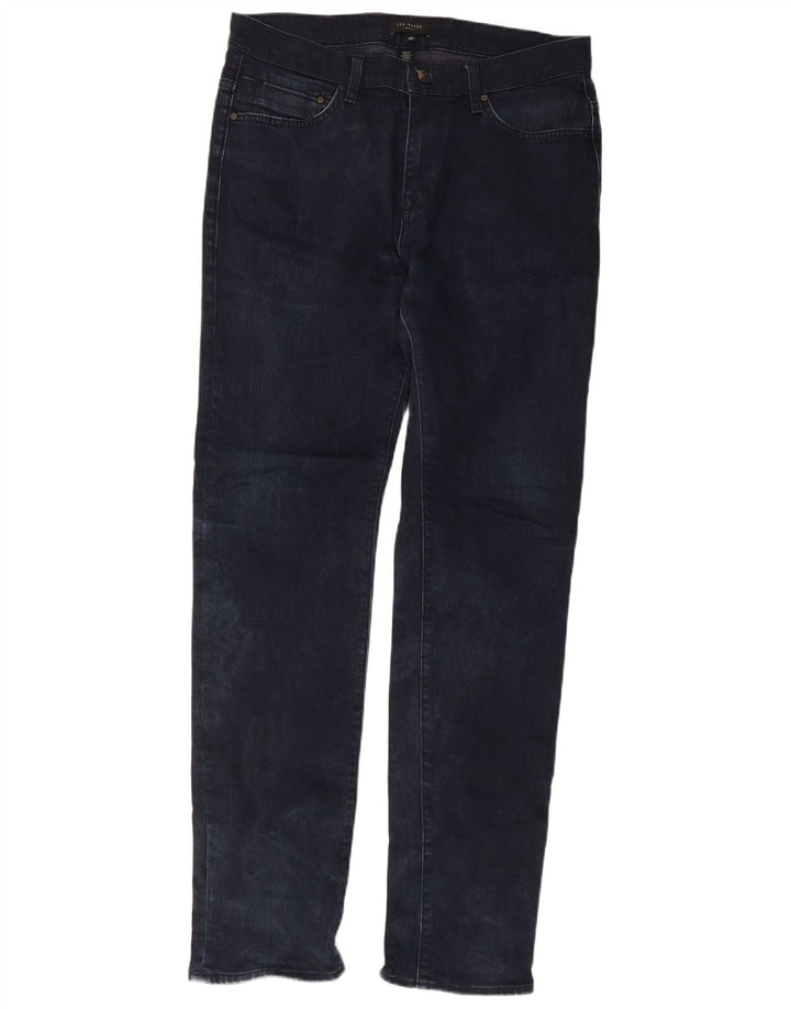 Blugi slim pentru bărbați Ted Baker W32 L31 bumbac bleumarin